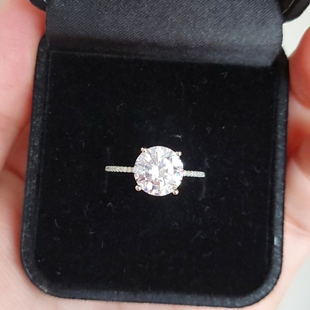 3 Carat Cubic Zircon Sterling Silver Ring